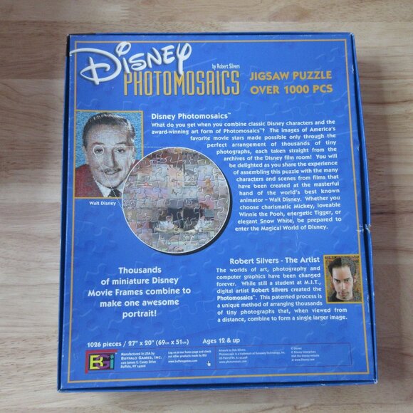Disney Mickey Mouse Robert Silvers Photomosaic 1000 piece Puzzle 27" x 20" - Picture 7 of 8